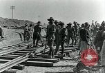 Image of British Engineers build a railroad in the desert Palestine, 1918, second 5 stock footage video 65675029254
