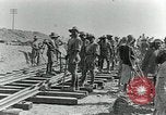 Image of British Engineers build a railroad in the desert Palestine, 1918, second 6 stock footage video 65675029254