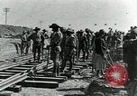 Image of British Engineers build a railroad in the desert Palestine, 1918, second 9 stock footage video 65675029254