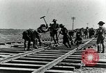 Image of British Engineers build a railroad in the desert Palestine, 1918, second 10 stock footage video 65675029254