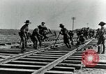 Image of British Engineers build a railroad in the desert Palestine, 1918, second 13 stock footage video 65675029254