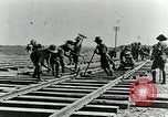 Image of British Engineers build a railroad in the desert Palestine, 1918, second 14 stock footage video 65675029254