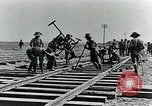 Image of British Engineers build a railroad in the desert Palestine, 1918, second 15 stock footage video 65675029254