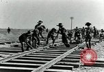 Image of British Engineers build a railroad in the desert Palestine, 1918, second 17 stock footage video 65675029254
