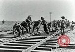 Image of British Engineers build a railroad in the desert Palestine, 1918, second 18 stock footage video 65675029254