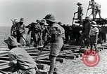 Image of British Engineers build a railroad in the desert Palestine, 1918, second 19 stock footage video 65675029254