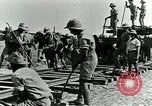 Image of British Engineers build a railroad in the desert Palestine, 1918, second 20 stock footage video 65675029254