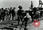 Image of British Engineers build a railroad in the desert Palestine, 1918, second 24 stock footage video 65675029254
