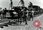 Image of British Engineers build a railroad in the desert Palestine, 1918, second 26 stock footage video 65675029254