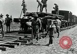 Image of British Engineers build a railroad in the desert Palestine, 1918, second 28 stock footage video 65675029254