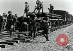 Image of British Engineers build a railroad in the desert Palestine, 1918, second 30 stock footage video 65675029254