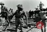 Image of British Engineers build a railroad in the desert Palestine, 1918, second 34 stock footage video 65675029254