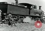 Image of British Engineers build a railroad in the desert Palestine, 1918, second 51 stock footage video 65675029254