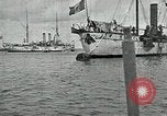 Standbild mexikanischen federal Kriegsschiffe vor Anker während der mexikanischen Revolution Veracruz Mexiko, 1914, aus Sekunde 56 historischem Filmmaterial Videoclip 65675029267