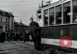 Image of US soldiers and sailors on a streetcar Archangel Russia, 1918, second 12 stock footage video 65675029281