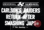 Image of Carlson's Raiders Pearl Harbor Hawaii USA, 1942, second 21 stock footage video 65675029283