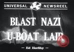 Standbild Nazi-U-Boote Lorient Deutschland, 1943, aus Sekunde 6 historischem Filmmaterial Videoclip 65675029289