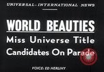 Image Miss Univers concurrents California United States USA, 1952, de la seconde 3 séquences d'archives historiques vidéo 65675029295
