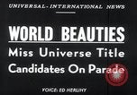Image Miss Univers concurrents California United States USA, 1952, de la seconde 5 séquences d'archives historiques vidéo 65675029295