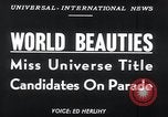 Image Miss Univers concurrents California United States USA, 1952, de la seconde 6 séquences d'archives historiques vidéo 65675029295