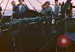 Image of Iwo Jima wounded hoisted onto LST Iwo Jima, 1945, second 22 stock footage video 65675029321