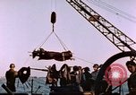 Image of Iwo Jima wounded hoisted onto LST Iwo Jima, 1945, second 42 stock footage video 65675029321
