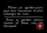 Image of garden party Geneva Switzerland, 1926, second 1 stock footage video 65675029347