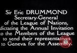 Image of Sir Eric Drummond General Secretary  Geneva Switzerland, 1926, second 29 stock footage video 65675029354