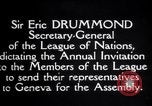 Image of Sir Eric Drummond General Secretary  Geneva Switzerland, 1926, second 51 stock footage video 65675029354