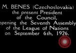 Image of plenary meeting Geneva Switzerland, 1926, second 38 stock footage video 65675029360