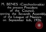 Image of plenary meeting Geneva Switzerland, 1926, second 42 stock footage video 65675029360