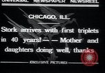 Image of triplets Chicago Illinois USA, 1932, second 3 stock footage video 65675029419