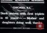 Image of triplets Chicago Illinois USA, 1932, second 8 stock footage video 65675029419