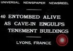 Image of collapsed building Lyon France, 1932, second 8 stock footage video 65675029422