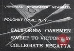 Image of college rowing competition Poughkeepsie New York USA, 1932, second 1 stock footage video 65675029423