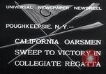 Image of college rowing competition Poughkeepsie New York USA, 1932, second 7 stock footage video 65675029423