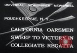 Image of college rowing competition Poughkeepsie New York USA, 1932, second 8 stock footage video 65675029423