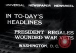 Image of war veterans greet Hoover Washington DC USA, 1932, second 4 stock footage video 65675029426