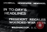 Image of war veterans greet Hoover Washington DC USA, 1932, second 7 stock footage video 65675029426