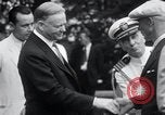 Image of war veterans greet Hoover Washington DC USA, 1932, second 14 stock footage video 65675029426