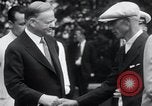 Image of war veterans greet Hoover Washington DC USA, 1932, second 15 stock footage video 65675029426