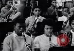Image of African American youth orchestra and chorus Arkansas United States USA, 1968, second 57 stock footage video 65675029499