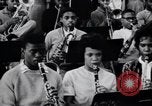 Image of African American youth orchestra and chorus Arkansas United States USA, 1968, second 58 stock footage video 65675029499