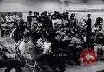Image of African American youth orchestra and chorus Arkansas United States USA, 1968, second 61 stock footage video 65675029499