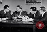 Image of British and American working men on exchange visit to America United States USA, 1944, second 22 stock footage video 65675029523