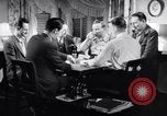 Image of British and American factory counterpart workers on international exchange visit to the United States Los Angeles California USA, 1944, second 3 stock footage video 65675029527