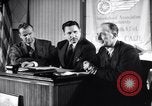 Image of British and American factory counterpart workers on international exchange visit to the United States Los Angeles California USA, 1944, second 51 stock footage video 65675029527