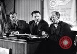 Image of British and American factory counterpart workers on international exchange visit to the United States Los Angeles California USA, 1944, second 52 stock footage video 65675029527
