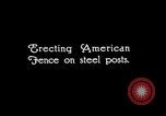 Image of woven wire fences United States USA, 1924, second 39 stock footage video 65675029556