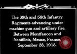 Image American 39e et 58e Régiments d'infanterie Meuse France, 1918, de la seconde 44 séquences d'archives historiques vidéo 65675029580